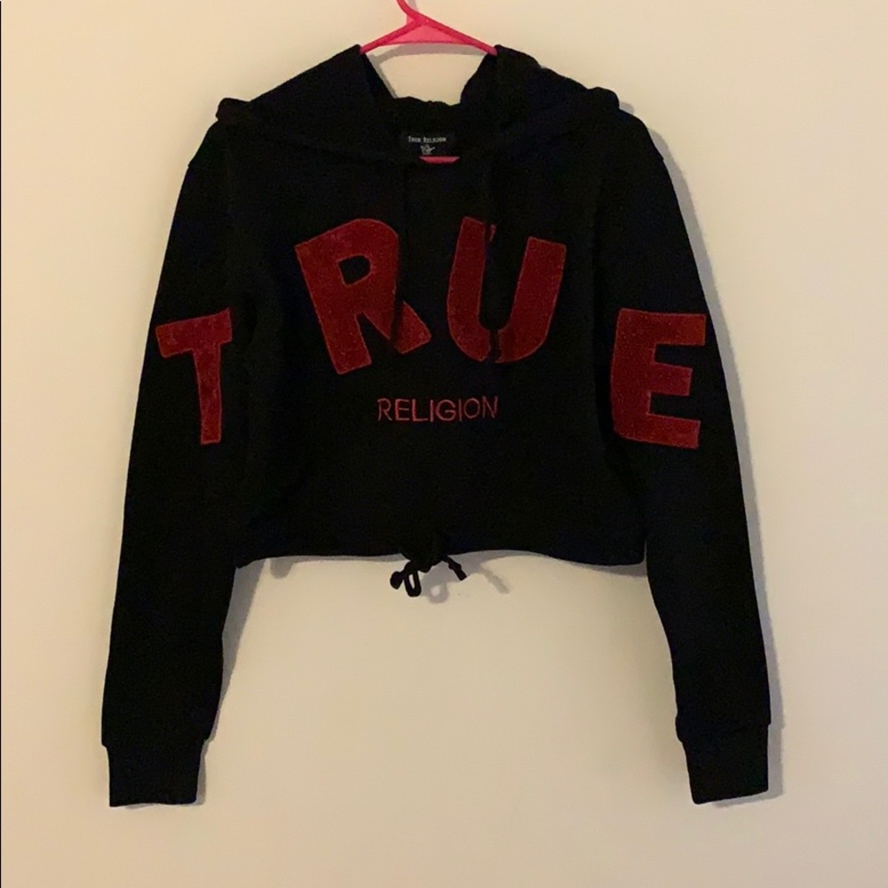 True Religion cropped hoodie.